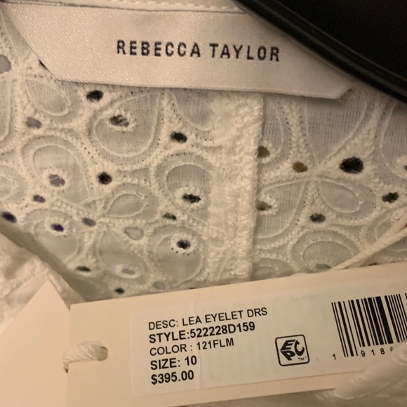 Rebecca Taylor White Eyelet Mini Dress - Picture 3 of 5
